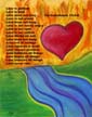Scripture art postcard by artist Angie Young