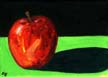still life painting of an apple by artist Angie Young