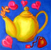 Teapot full of love by artist Angie Young